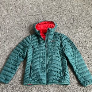 Marmot 600 Fill Down Jacket Hooded Green Size M